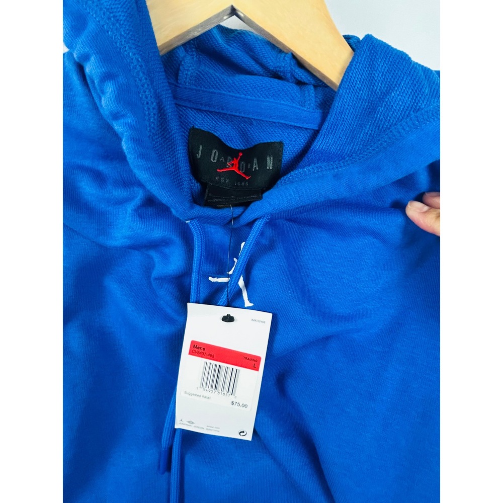 Air Jordan Mens Hoodie Sweatshirt Large Royal Blue NWT Streetwear Athleisure - Picture 4 of 5